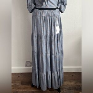 Jen’s Pirate Booty Floral Tiered Maxi Skirt NWT
